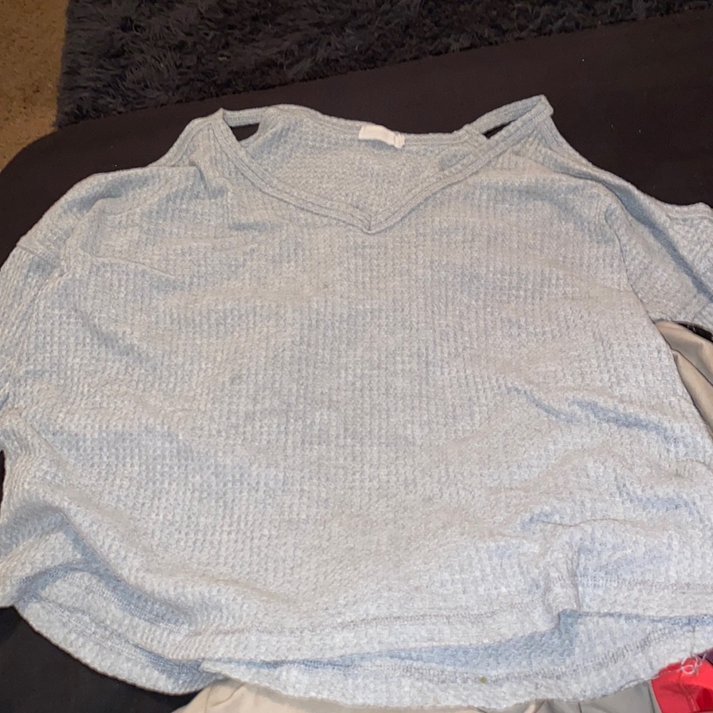 Long sleeve off shoulder sweater